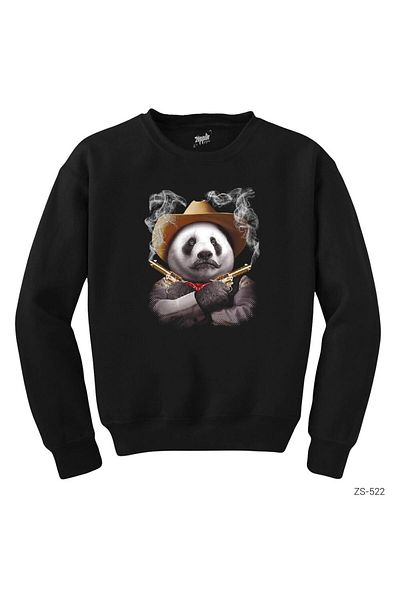 wuqhu Panda Crıossgunner Black T-Shirt XS