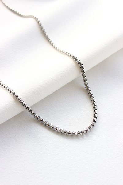 Dazzlecave 316L Stainless Steel Necklace - Ball Chain Men's Steel Necklace - ...