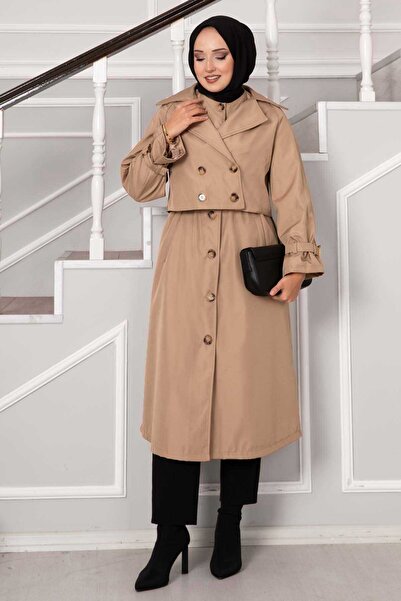 EBRUTESETTÜR Trench Coat with Double Bolero