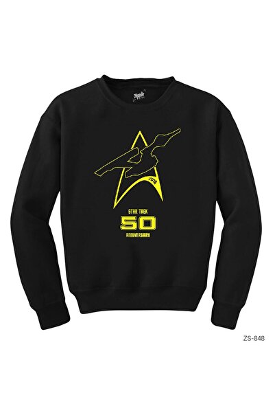 wuqhu Star Trek 50th Anniversary 1 Μαύρο γυναικείο μπλουζάκι μεγέθους XS