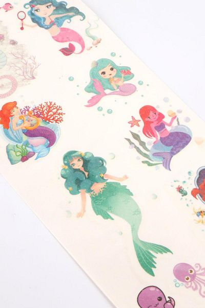 Le Mabelle Multicolored Mermaid Themed Girl's Tattoo