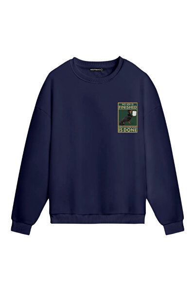 Mounte Bianca Унісекс «Жодна робота не закінчена» — звичайний світшот