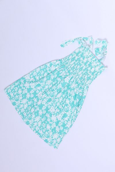 HÇM Flower Patterned Strappy Girl's Dress - B35