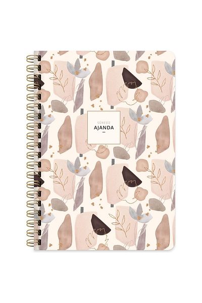 KESKİN COLOR Седмичен дневник Sharp Color A5 с твърди корици, недатиран - Pebble