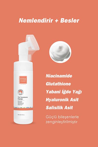 TTO 200ml Acne Rosal - Clinic Facial Cleansing Foam, Capillary Skin (Tea Tree Oil, Aha, Bha)