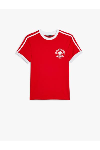 Koton College Printed Slim Fit T-Shirt - Short Sleeve, Crew Neck