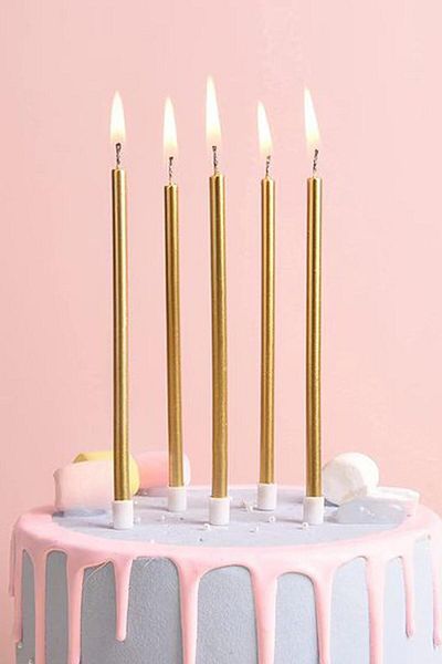 Le Mabelle Gold 6-Piece Birthday Candle