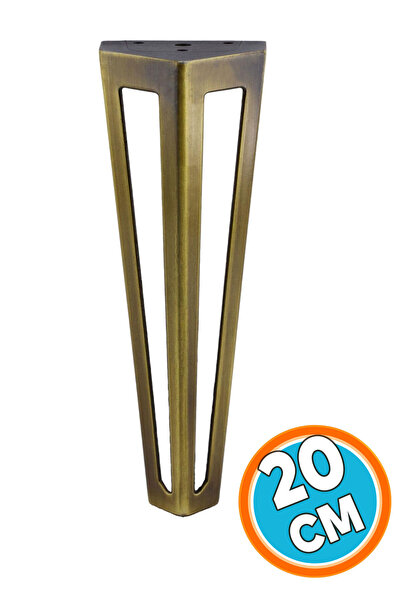 NZB Mobilya Koltuk Konsol Tv Ünite Masa Ayağı Metal Ayakları 20 Cm Antik Sarı