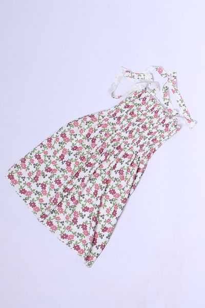HÇM Flower Patterned Strappy Girl's Dress - B35