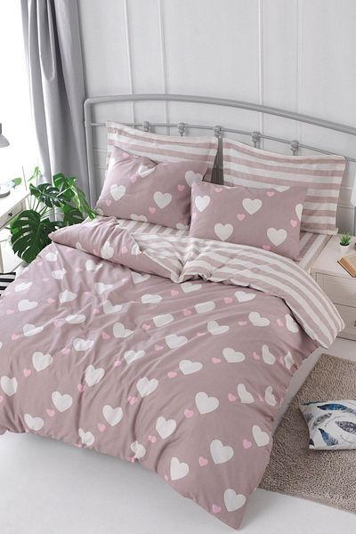 Eponj Home Комплект двойна завивка Mature - Herz Rose Dusty