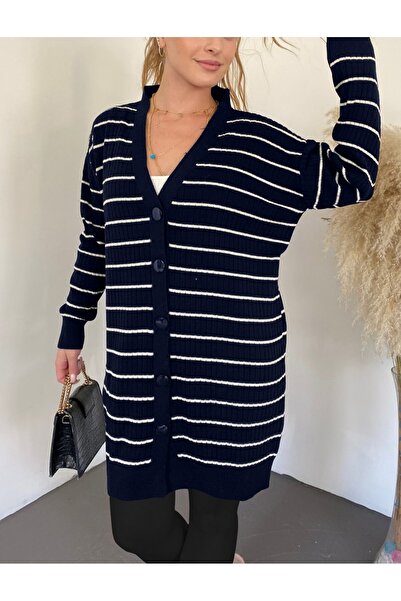 Modamorfo Довгий трикотажний кардиган з ґудзиками - чорний