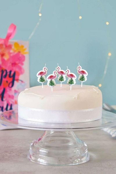 Le Mabelle Pink Flamingo 5-Piece Candle Set