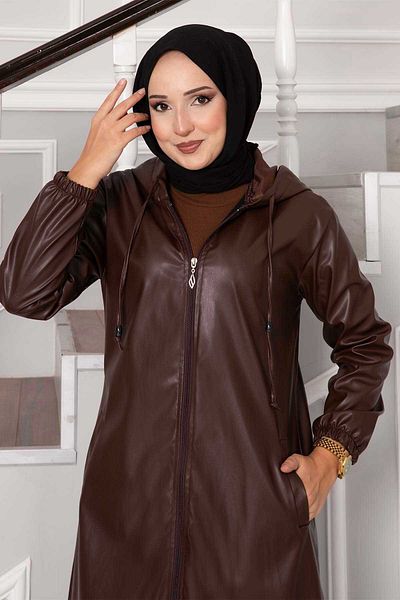 EBRUTESETTÜR Hooded Leather Cap