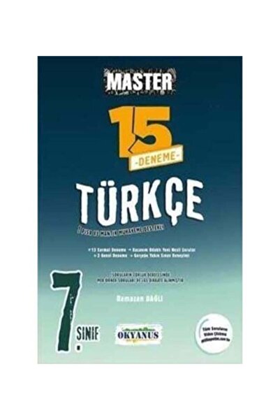 Okyanus Yayınları 7. Sınıf Türkçe Master 15 Türkçe Deneme
