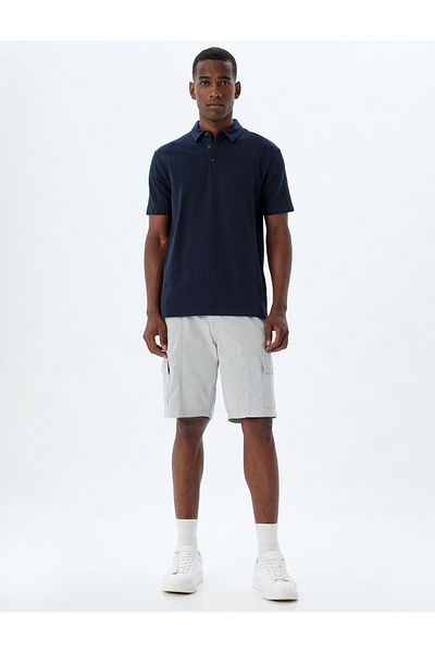 Koton Chino-Shorts aus Baumwolle – Bermuda mit Cargo-Tasche und Spitzenbund