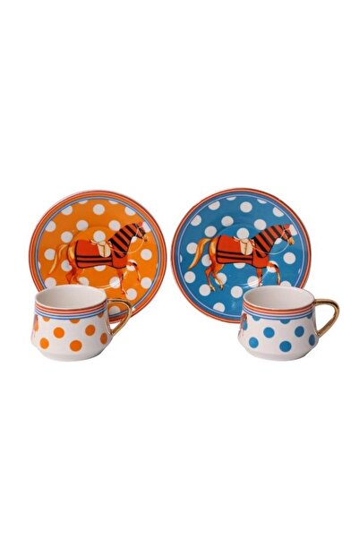 Lucky Art Nera 6 Lı Bone Kahve Fincan Seti Lyle 002