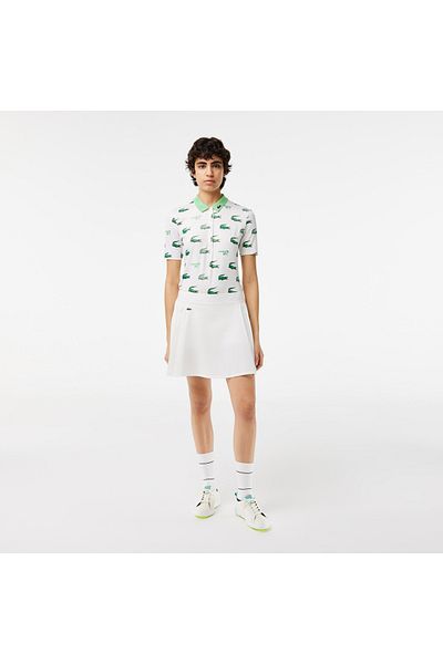 Lacoste Αθλητική γυναικεία λευκή φούστα