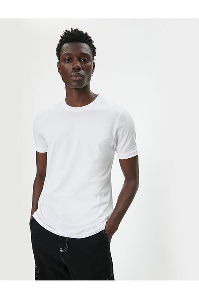 Koton Slim Fit Crew Neck Basic T-Shirt - κοντομάνικο