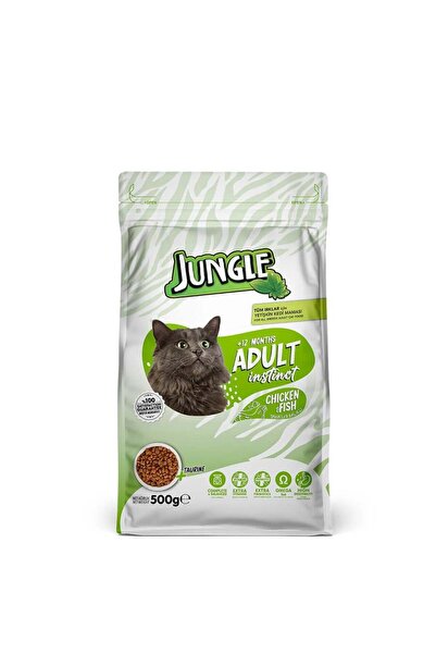 Jungle Tavuk-Balıklı Yetişkin Kedi Maması 500 Gr