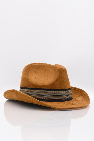 Külah Men's Fedora Cowboy Hat Nubuck-tan