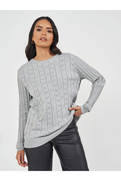 Styli Regular Fit Textured Knit Sweater