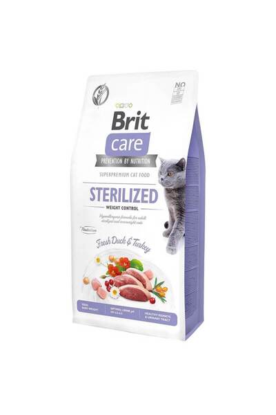 Brit Care Tahılsız Sterilised Weight Control Ördekli Kedi Maması 6+1 kg