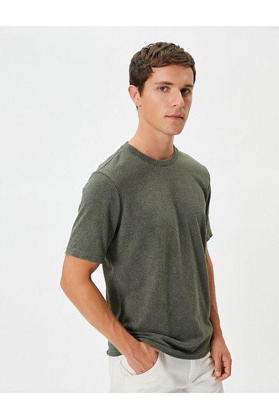Koton Μπλουζάκι Crew Neck Washed Basic - κοντομάνικο