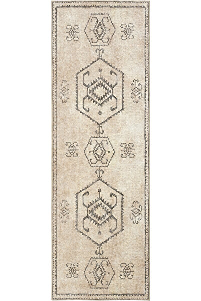 Cool Halı Carnival Bej Halı Yolluk Etnik Otantik Vintage Halı Eskitme Dijital...