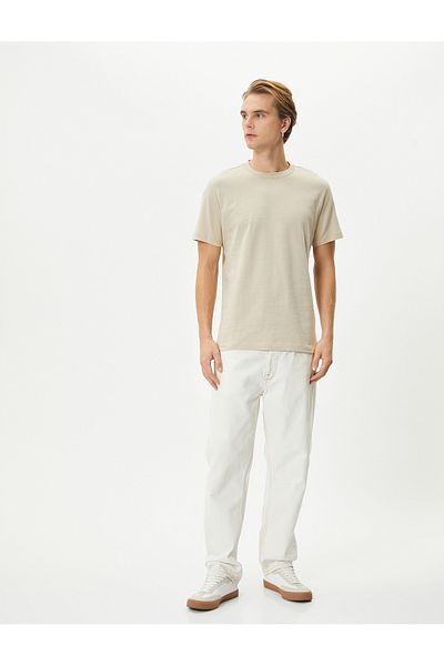 Koton Βασικό T-Shirt Crew Neck Βαμβακερό κοντό μανίκι