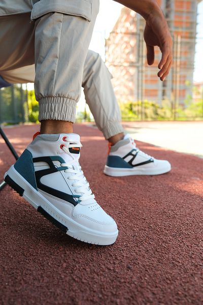 Riccon Ανδρικές μπότες sneaker Comfort 001263 White Petrol