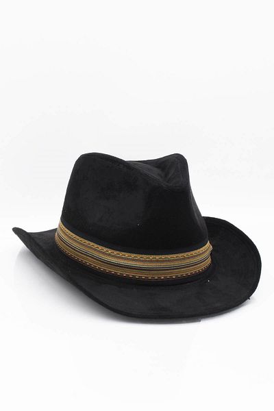 Külah Men's Fedora Cowboy Hat Nubuck-black