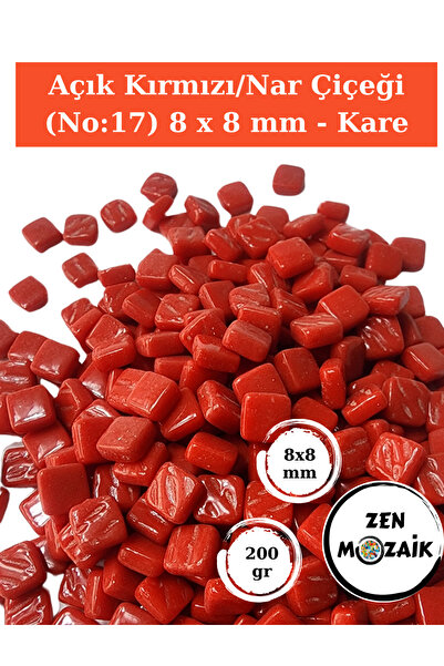 Zen Mozaik Sanatsal Mozaik Çalışmalarınız için 8x8 mm - Kare Cam Mozaik Taşı ...