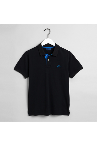 Gant Erkek Siyah Slim Fit Polo