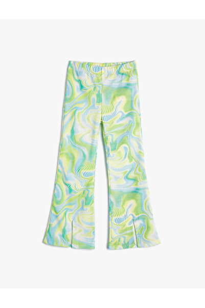 Koton Colanți evazați cu model abstract - Pantaloni cu fante