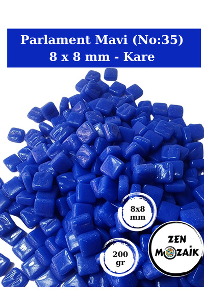 Zen Mozaik Sanatsal Mozaik Çalışmalarınız için 8x8 mm - Kare Cam Mozaik Taşı ...