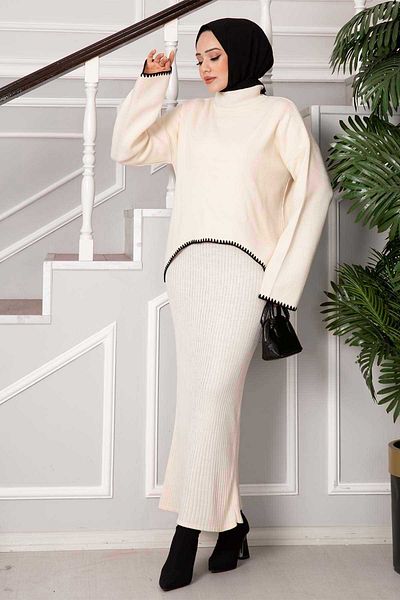 EBRUTESETTÜR Shepherd's Stitched Crop Dress