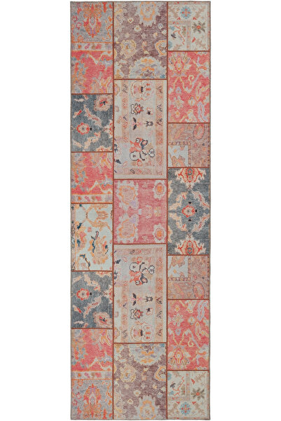 Cool Halı Carnival Renkli Patchwork Halı Yolluk Yıkanabilir Mutfak Halısı Vin...