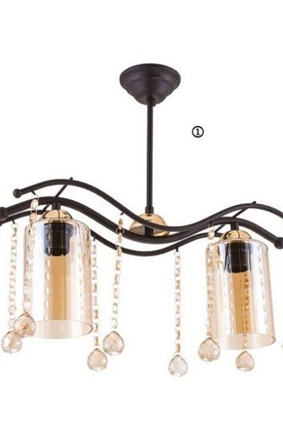 Sedef Avize Balance Chrome Crystal Chandelier Set of 2