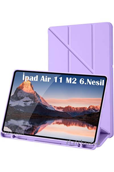 m.tk moveteck İpad Air 11inç M2 2024 Kılıf Kalem Bölmeli Şarj Yuvalı Katlanab...
