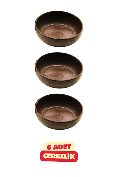 Vekorr Brown Snack Bowl Multi-Purpose Plastic Food Breakfast Bowl Plate 10 cm