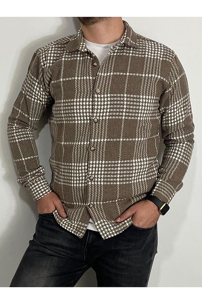 Sobe Hediyelik Ανδρικό χειμερινό πουκάμισο ξυλοκόπο Slim Fit