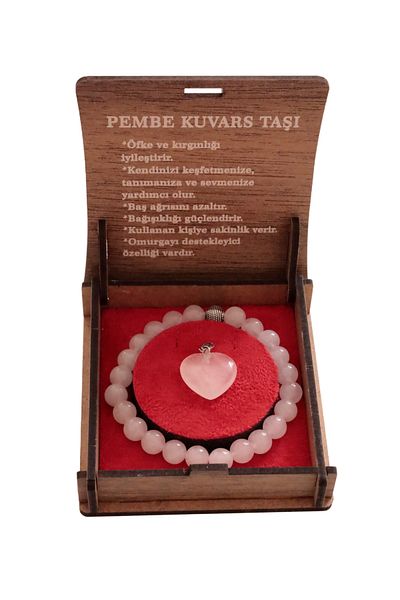 taru pasaj Pink Quartz Bracelet & Necklace Set – Symbol of Love and Positive Energy