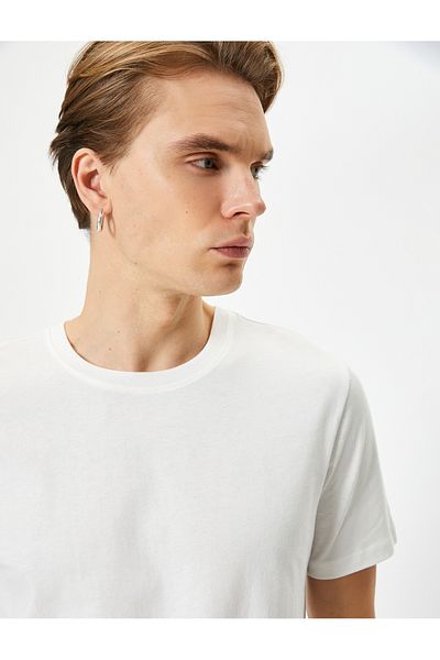 Koton Slim Fit Crew nyakú, rövid ujjú alap póló