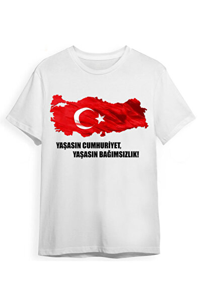 H2O 29Ekim 23 NİSAN 19 MAYIS Türk Bayraklı  Baskılı Tişört