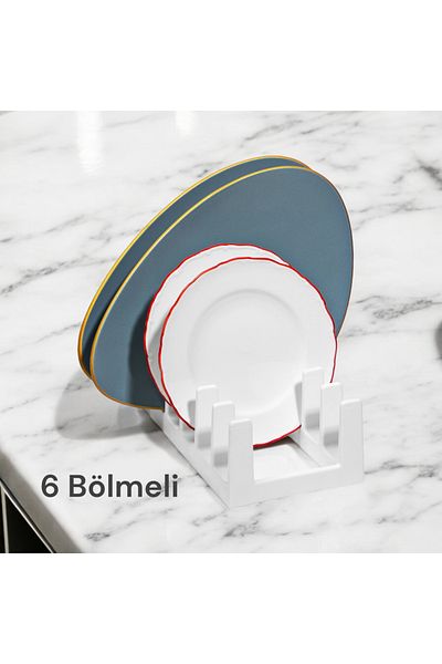 Nesto Home 6 Compartment Plate Pot Lid Organizer