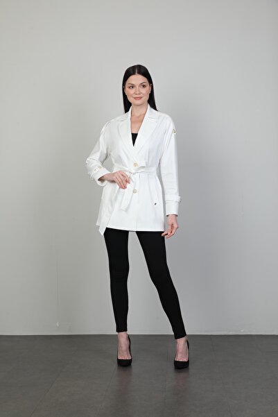 Icon İcon Kadın Beyaz Trençkot 204 KB