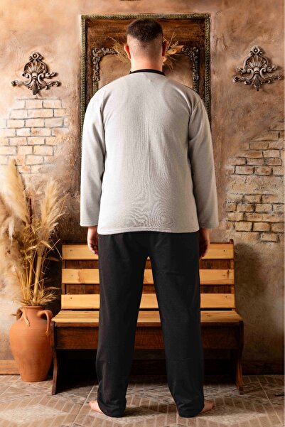 CALİA Plus Size 2 Thread Oversize Men's Pajamas Set New Season