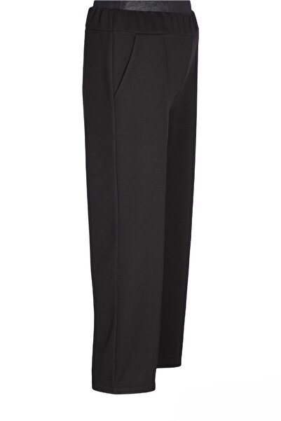 Hermevsim Pantaloni negri fără căptușeală pentru femei Hesna Nazlı Winter King Size