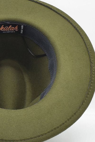 Külah Men's Cowboy Panama Fedora Hat-khaki
