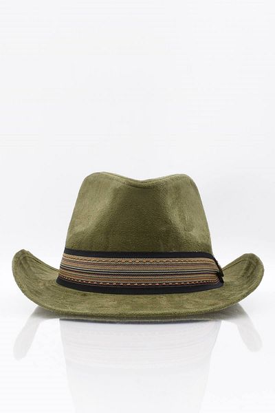 Külah Men's Fedora Cowboy Hat Nubuck-khaki